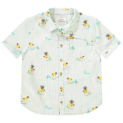 Chemise Manches Courtes En Coton Imprimé île Pour Garçon