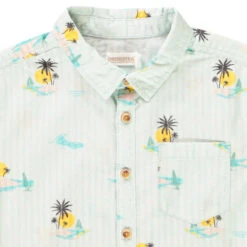 Chemise Manches Courtes En Coton Imprimé île Pour Garçon -Orchestra HGAMJN BLC 3 X