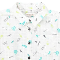 Chemise Manches Courtes En Coton Imprimé Surfs Pour Garçon -Orchestra HGAMJO BLA 3 X