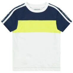 T-shirt Color Block à Manches Courtes Pour Enfant Garçon