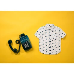 Chemise Manches Courtes Imprimé Ananas Pour Garçon -Orchestra HGAMKB BLA 4 X