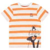 T-shirt Manches Courtes à Rayures Print Grosminet (Looney Tunes) Pour Garçon