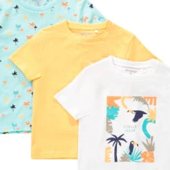 Lot De 5 T-shirts Manches Courtes Pour Enfant Garçon -Orchestra HGAMLW GRC 2 X