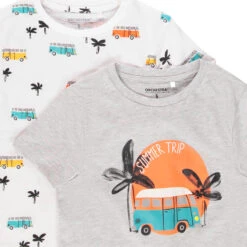 Lot De 5 T-shirts Manches Courtes Pour Enfant Garçon -Orchestra HGAMLW GRC 3 X