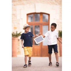 T-shirt Manches Courtes Avec Détails Rayés Pour Garçon -Orchestra HGAMMX BLF 4 X