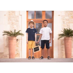 T-shirt Manches Courtes Avec Détails Rayés Pour Garçon -Orchestra HGAMMX BLF 5 X