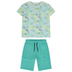 Ensemble De Plage T-shirt Et Bermuda En Jersey Pour Garçon