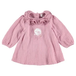 Tunique En Coton Tubique Avec Double Collerette Et Print Lune