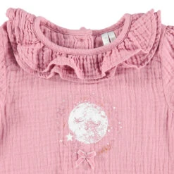 Tunique En Coton Tubique Avec Double Collerette Et Print Lune -Orchestra HI005R ROC 3 X