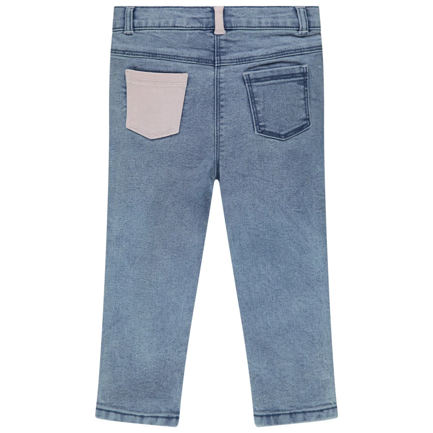 Jean Slim Effet Used à Badges Smiley Baby 2 Jean Slim Effet Used à Badges Smiley Baby – Image 2
