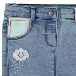 Jean Slim Effet Used à Badges Smiley Baby 5 Jean Slim Effet Used à Badges Smiley Baby -Orchestra HI00M8 BLC 3 X