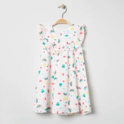 Robe Sans Manches Volantée à Arcs-en-ciel Et Minnie Disney Imprimés