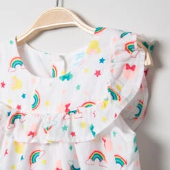 Robe Sans Manches Volantée à Arcs-en-ciel Et Minnie Disney Imprimés -Orchestra HI00OQ BLA 3 X