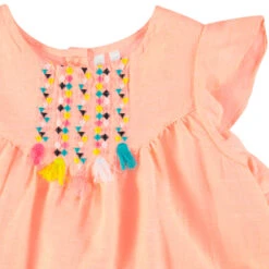 Tunique Manches Courtes à Broderies Et Pompons -Orchestra HI00PG ROC 3 X