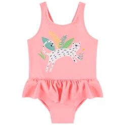 Maillot De Bain 1 Pièce Print Animal Et Volant