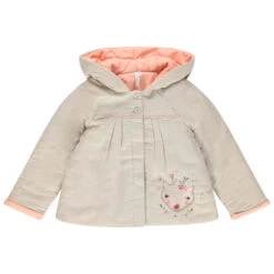 Manteau En Coton à Capuche Pointue Et Faon Brodé