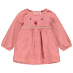 Tunique Manches Longues En Coton Tubique Et Broderies