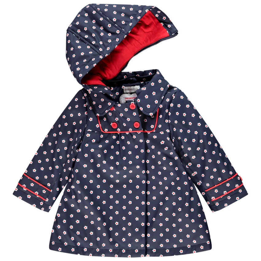 Parka En Gomme Imprimée Fleurs Pour Bébé Fille 1 Parka En Gomme Imprimée Fleurs Pour Bébé Fille