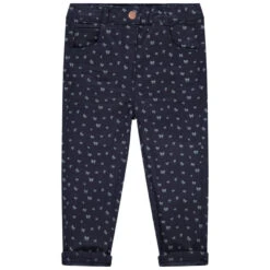 Pantalon En Twill Imprimé All-over Effet Crinkle