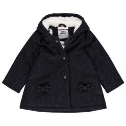 Manteau En Drap De Laine Doublé Sherpa à Noeuds