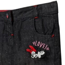 Jean Effet Used à Pois Et Broderie Minnie Disney -Orchestra HI00TF GRF 3 X