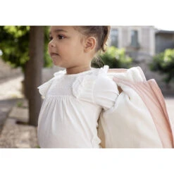 T-shirt Manches Longues à Broderie Anglaise En Coton Pour Bébé Fille -Orchestra HI00TG ECR 10 X