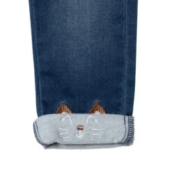 Jean Effet Used à Chats Brodés Et Poches Pour Bébé Fille -Orchestra HI00TK BLM 3 X