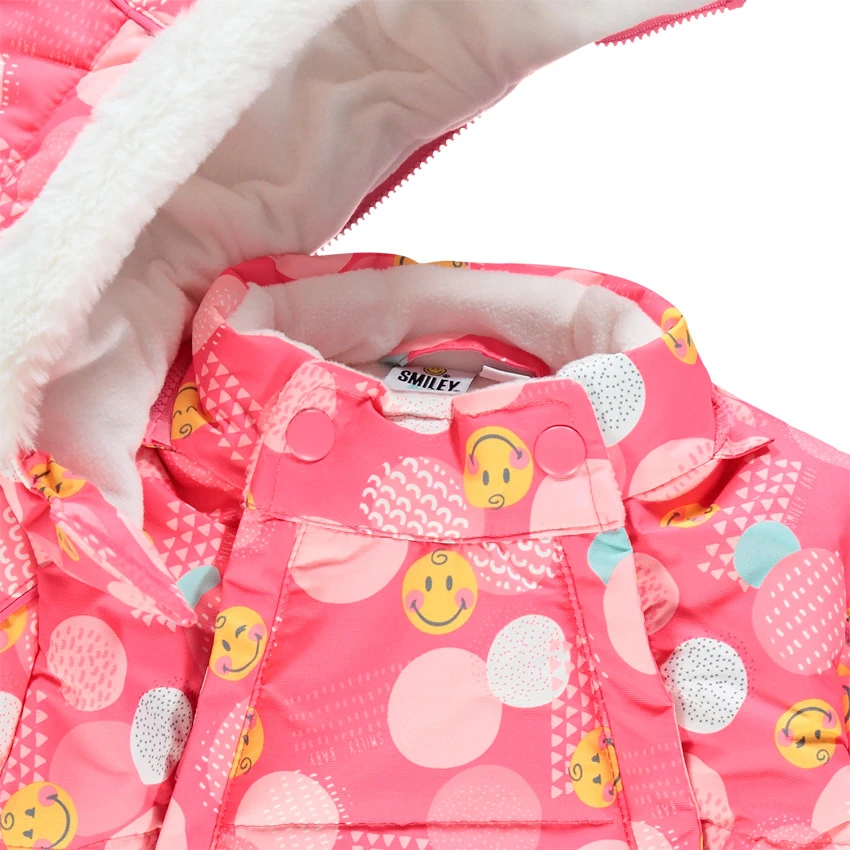 Combinaison De Ski Doublée Micropolaire Imprimée Smiley Baby All-over 4 Combinaison De Ski Doublée Micropolaire Imprimée Smiley Baby All-over – Image 4