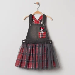 Robe Salopette En Jean Et Tulle Broderie Minnie Disney