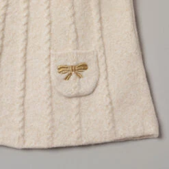 Robe Manches Courtes En Tricot Et Poche à Noeud Brodé -Orchestra HI00UG ECR 3 X