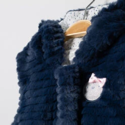 Gilet Sans Manches à Capuche En Sherpa Badge Lune -Orchestra HI00UL BLF 3 X