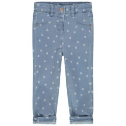 Jean Effet Used Imprimé Coeurs All-over