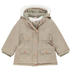 Parka 2 En 1 Doublée Sherpa à Poches Pour Bébé Fille