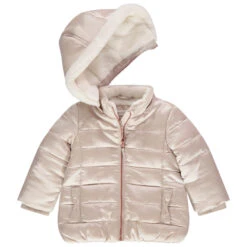 Doudoune Rose Doublée Sherpa Pour Bébé Fille