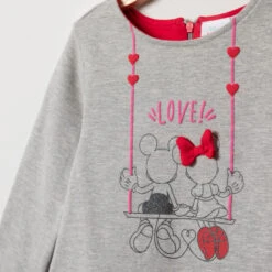 Robe Manches Longues En Maille Print Mickey Et Minnie Disney -Orchestra HI00XC GRM 3 X