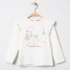 T-shirt Manches Longues En Coton à Motifs Esprit Noël