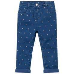 Jean Doublé Micropolaire Imprimé Coeurs All-over