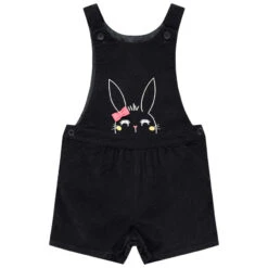 Salopette Courte En Velours Motif Lapin