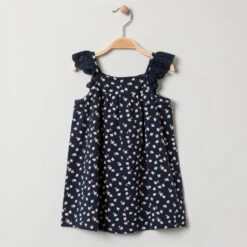 Tunique à Manches En Broderie Anglaise Et Colombes Imprimées