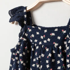 Tunique à Manches En Broderie Anglaise Et Colombes Imprimées -Orchestra HI015L BLF 3 X