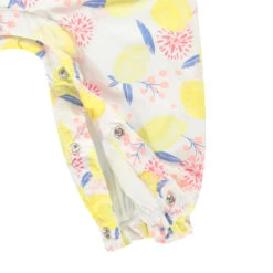 Combinaison Longue En Toile De Coton Imprimé Citrons Pour Bébé Fille 6 Combinaison Longue En Toile De Coton Imprimé Citrons Pour Bébé Fille -Orchestra HI015R BLA 3 X