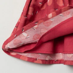 Robe Manches Courtes Effet 2 En 1 Bi-matière Imprimée Pommes -Orchestra HI016F ROC 4 X