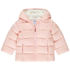 Doudoune à Capuche Doublée Micropolaire Pour Bébé Fille