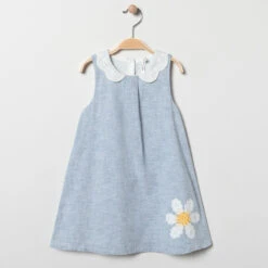 Robe Sans Manche Col Claudine Pour Bébé Fille
