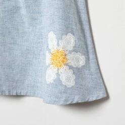 Robe Sans Manche Col Claudine Pour Bébé Fille -Orchestra HI0171 BLA 4 X