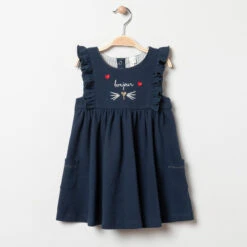 Robe En Maille Fantaisie à Volants Et Poches Pour Bébé Fille