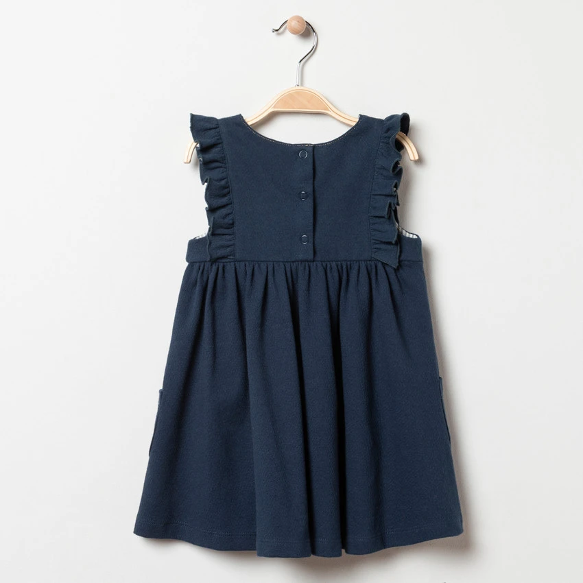 Robe En Maille Fantaisie à Volants Et Poches Pour Bébé Fille 2 Robe En Maille Fantaisie à Volants Et Poches Pour Bébé Fille – Image 2