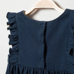 Robe En Maille Fantaisie à Volants Et Poches Pour Bébé Fille 7 Robe En Maille Fantaisie à Volants Et Poches Pour Bébé Fille -Orchestra HI017A BLF 4 X