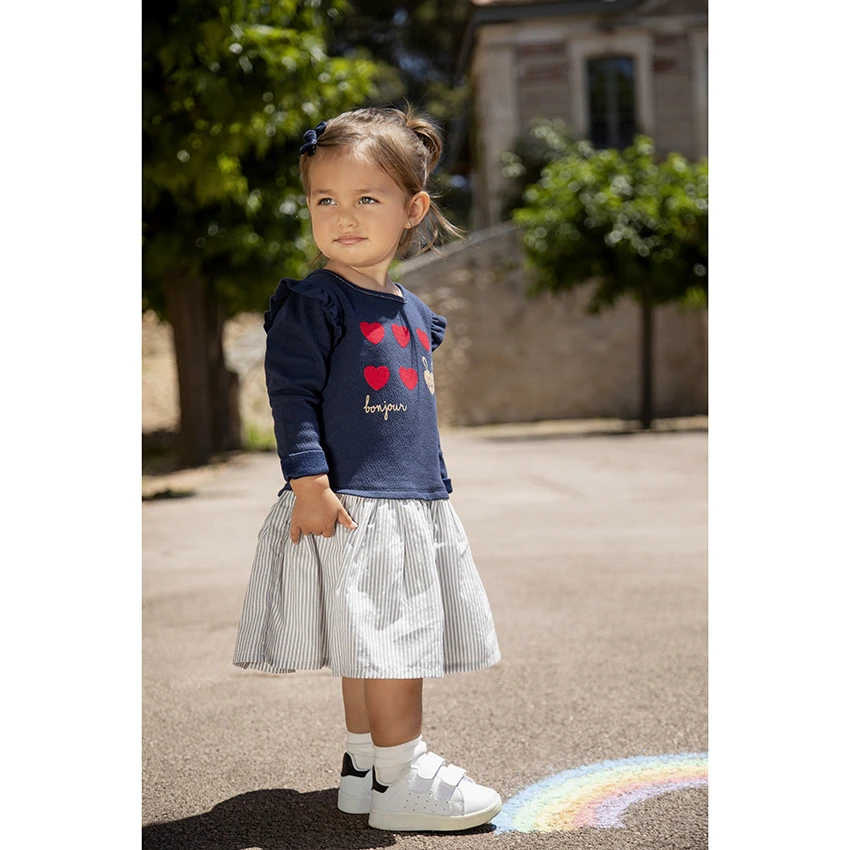 Robe Manches Longues Effet 2 En 1 à Coeurs Et Paillettes 6 Robe Manches Longues Effet 2 En 1 à Coeurs Et Paillettes – Image 6