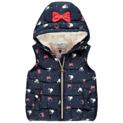 Doudoune Sans Manches à Capuche Motif Minnie Disney Pour Bébé Fille